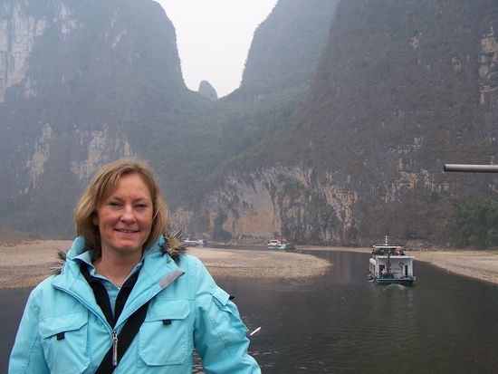 Der Fluss führte extrem wenig Wasser, eine Folge des Klimawandels ??? Nein, normal für die Jahreszeit, wie You mir versicherte.