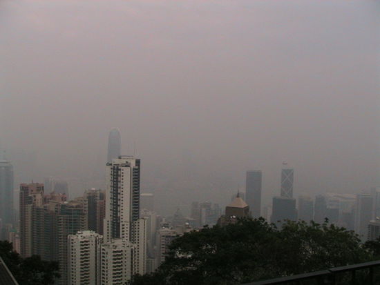 Der Blick von oben war heute etwas enttäuschend wegen des Nebels...