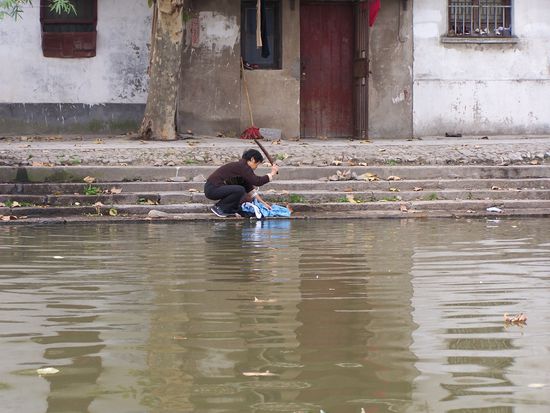 Da wird die Wäsche verprügelt...