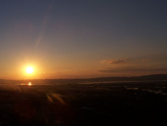 Sonnenuntergang auf dem Mandalay Hill.