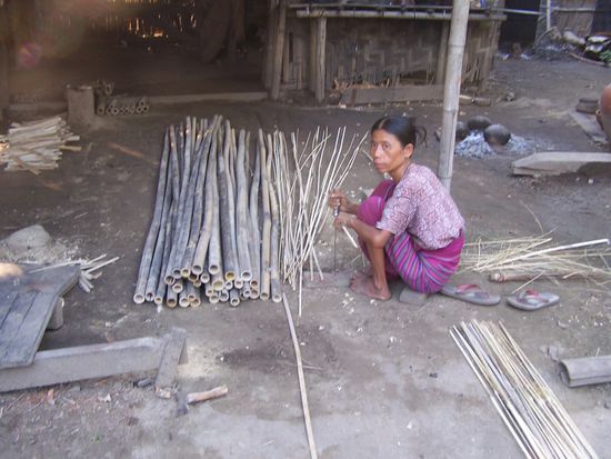 Bambus - Baumaterial