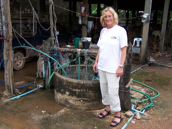 neben dem Dorfbrunnen...