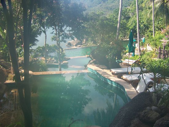 Der Pool des Resorts