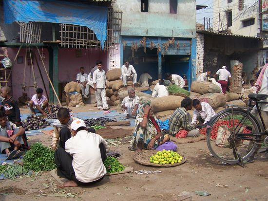 Marktszene unterwegs