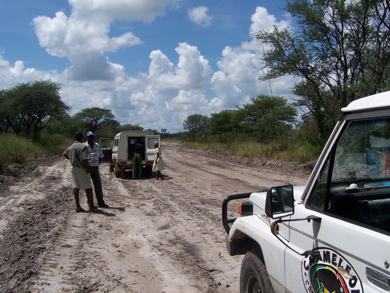 On the road in Botswana