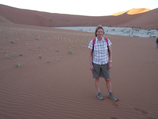 Im Hintergrund das Dead Vlei