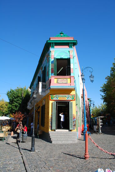 Die bunten Häuser im alten Einwandererviertel La Boca - heute Touristenattraktion
