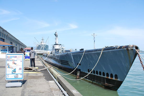 USS Pampanito - ein U-Boot, wie man unschwer erkennen kann.