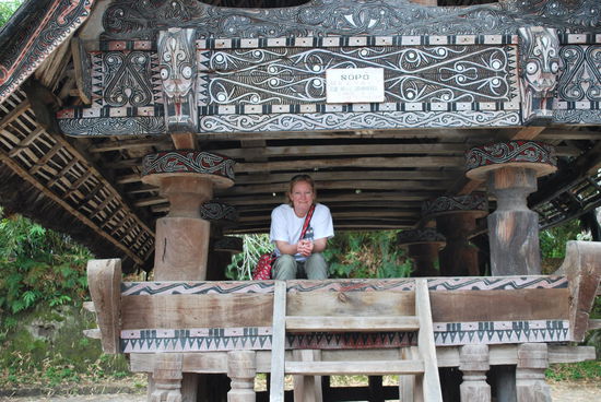 Zuschauen aus einem Reisspeicher