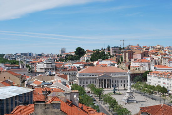 Blick vom Ausstiegspunkt des elevador Santa Justa