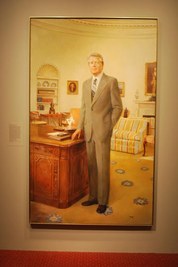 Der Erdnuss-Farmer Jimmy Carter aus Georgia in nachdenklicher Pose