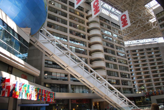 Blick auf die besondere Rolltreppe