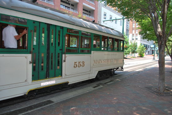 Die Straßenbahn vom Memphis auf der Main Street