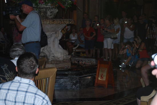 Alle meine Entchen schwimmen auf dem See, Köpfchen unters Wasser, Schwänzchen in die Höh´... und das im Blitzlichtgewitter von unzähligen Kameras...