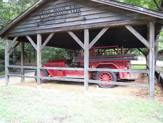 Das historische Feuerwehrauto