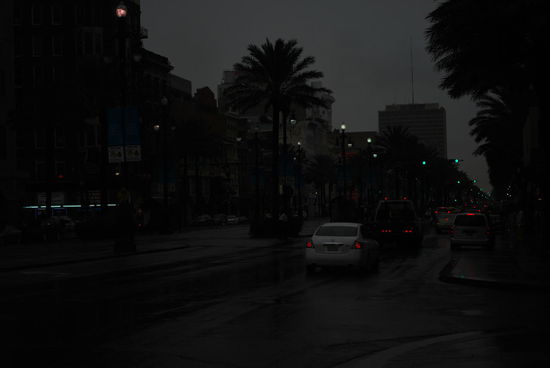 Canal Street im Regen und bei Gewitter