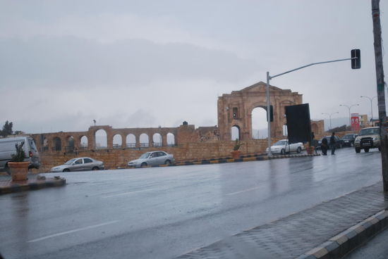 So sch..-trübe und verregnet empfängt uns Jerash, oh shit !