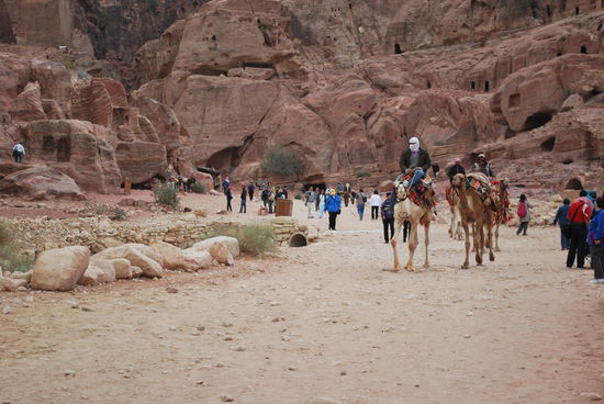 Petra füllt sich zusehends. Es ist später Vormittag, von den Kreuzfahrthorden noch nichts zu sehen.