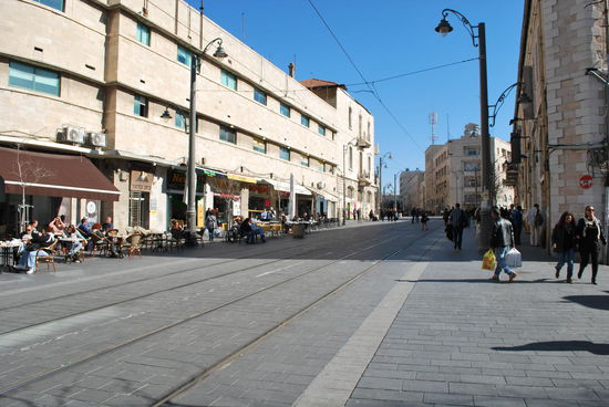 Auf der Jaffa Road unterwegs zum Jaffa Tor