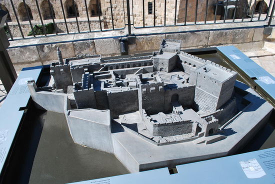 Modell der Zitadelle - nicht das Modell Jerusalems in einem der Ausstellungsräume, das darf man leider nicht fotografieren