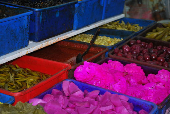 pink-farbener Blumenkohl - das musste ich fotografieren