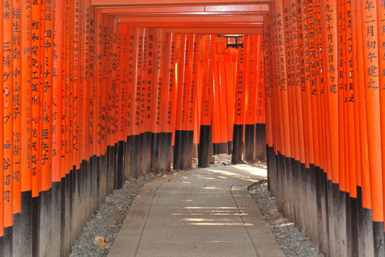 Ich gebe es zu: Die kompletten 4 km zum Hauptschrein tue ich mir nicht an. Auf halbem Weg kehre ich um