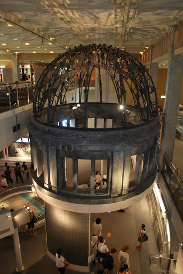 Modell des A-bomb-domes im Museum