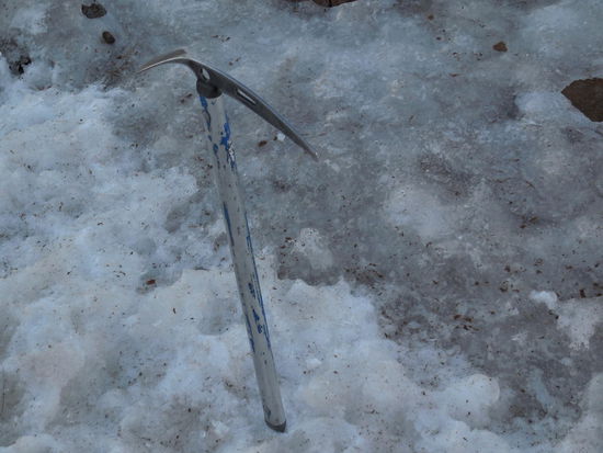 Eispickel - mit so einem Gerät hatte ich noch nie etwas zu tun !