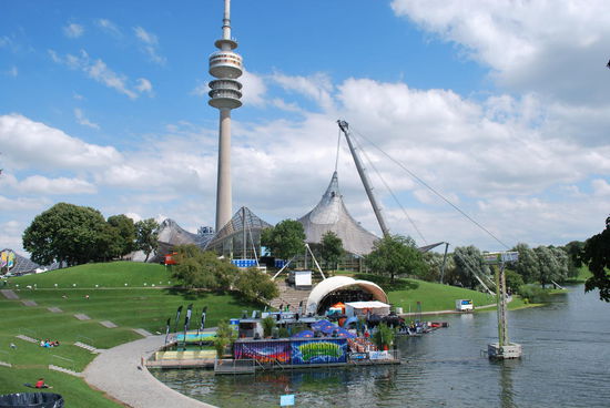 Der gesamte Olympiapark ist echt einmalig schön und grün