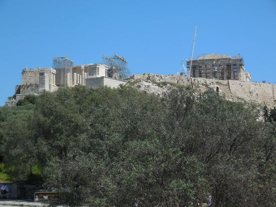 Ein erster Ausblick auf die Akropolis, aber die ist erst morgen dran