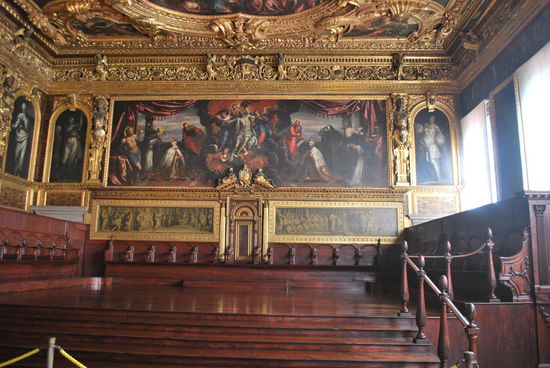 Tintoretto-Gemälde an der Front