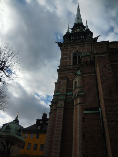 Tyska Kirka - Deutsche Kirche. Aber auch leider schon geschlossen. Winter-Modus in Schweden, die drehen erst ab Mai auf.