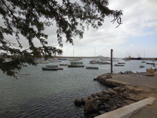 Okay, das ist der Hafen. Trotz des starken Windes, der mich heute morgen nach dem Aufstehen schon beunruhigt hat, sieht die See recht ruhig aus, aber das ist ja nur das Hafenbecken...