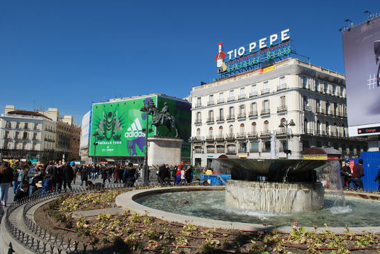 Brunnen auf der Puerta del Sol.