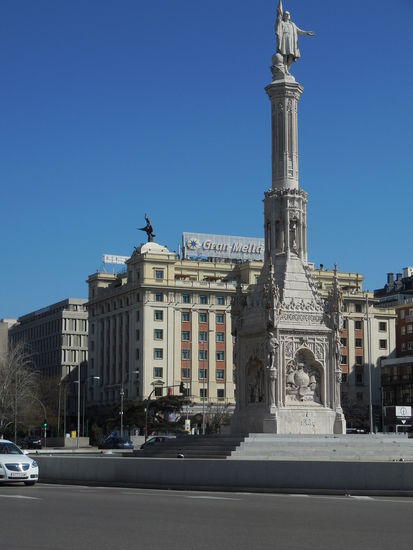 Kolumbus-Statue in Madrid an der Plaza de Colòn
