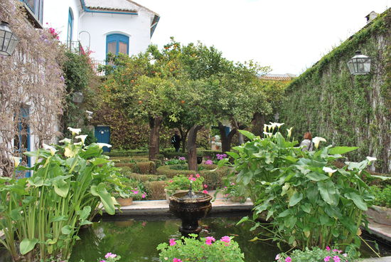 In viele private Patios kann man natürlich nicht hineinsehen, aber es gibt den Viana Palast mit 12 besonders schönen Innenhöfen, den man sich ansehen kann und bekommt dort einen Eindruck, wie die Gestaltung so aussehen kann: