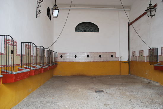 Ein Blick noch in die Pferdetröge