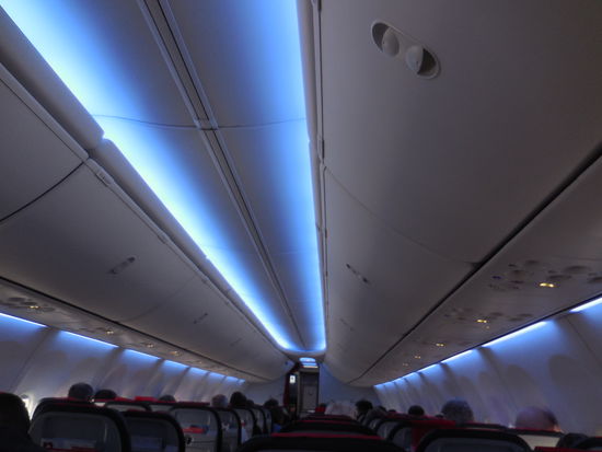 Die Maschine wird sogar voll und hebt ab, um in ca. 1 h den Skagerrak Richtung Oslo zu überqueren