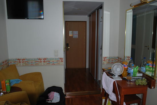 Der Ventilator ist wichtig, denn die Temperaturen sind ungewöhnlich hoch in Helsinki für Anfang Mai und eigentlich überhaupt...