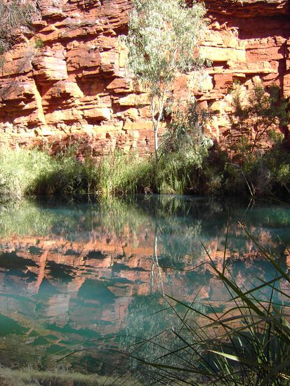 Spiegelungen im Wasser
