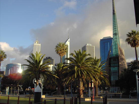 Skyline Perth früh am Morgen