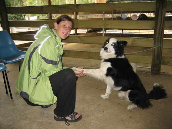 Guck mal da in die Kamera - ja so is brav!