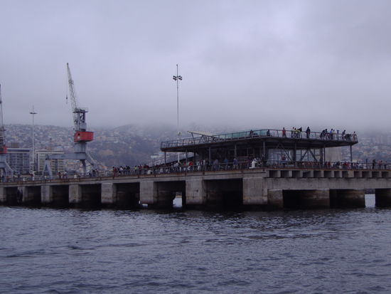 Auf diesem Steg war die Party