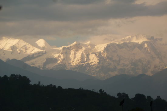 Die traumhafte Sicht von Pokhara aus