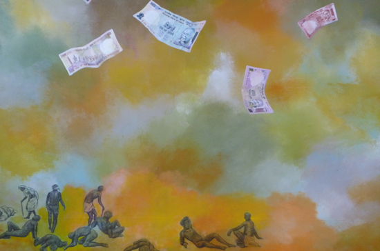 Auch dieses Werk vom Art College regt zum Denken an. Regiert das Geld unsere Welt?!