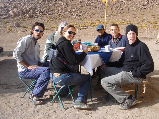 Fruehstueck auf ueber 4000m