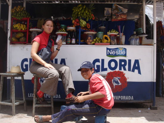Guter Saft ( auch wenn dies nach meinem Gesicht icht so aussieht), saubere Schuhe und schweizer Socken
