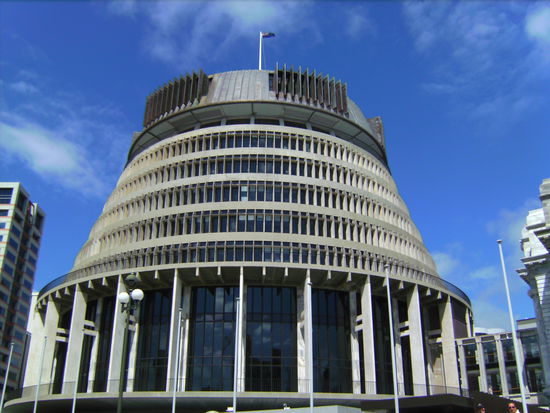 "The Beehive", der Exekutivfluegel des neuseeelaendischen Parlaments