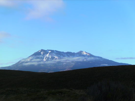 Blick auf den Mount Ruapehu vom Anfang des Tongariro Crossings