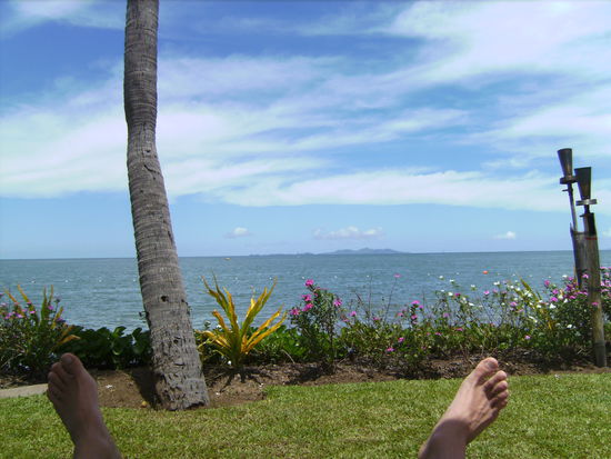 Blick von unserem Platzerl aufs Meer 